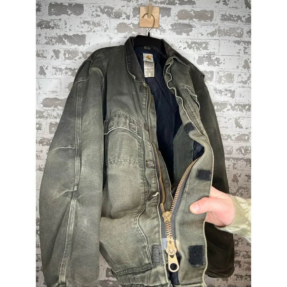 Carhartt | mens vintage green chore coat as is